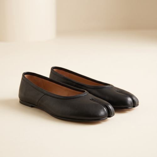Ballerine Tabi donna nere con punta divisa