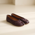 Ballerine Tabi donna rosso vino con punta divisa