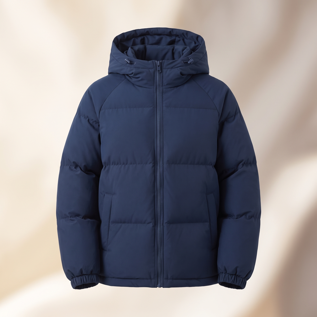 Cappotto donna lungo imbottito nel colore blu