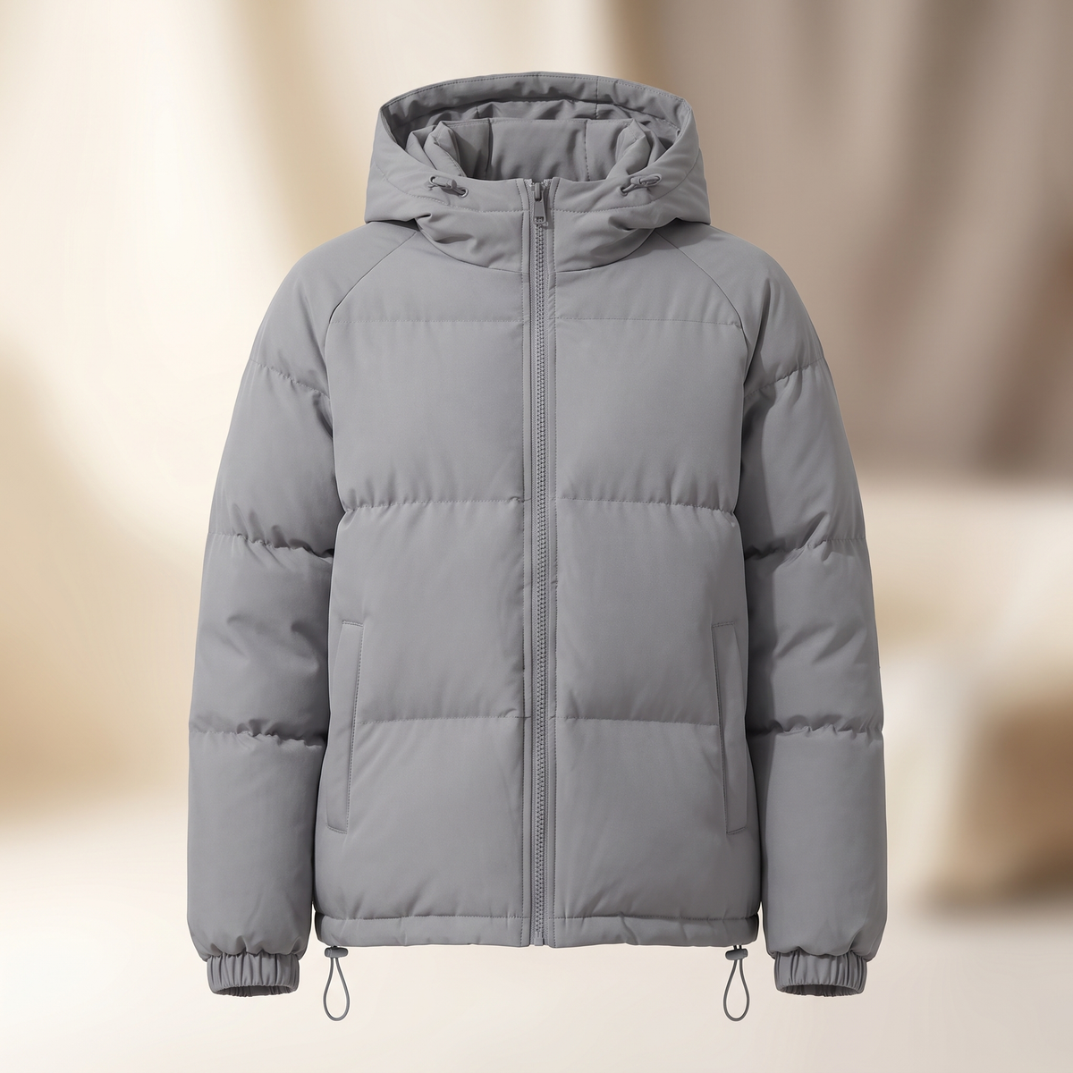 Cappotto donna lungo imbottito nel colore grigio