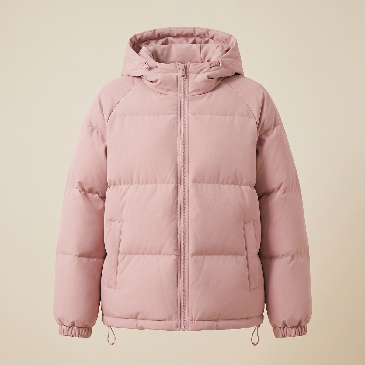 Cappotto donna lungo imbottito nel colore rosa