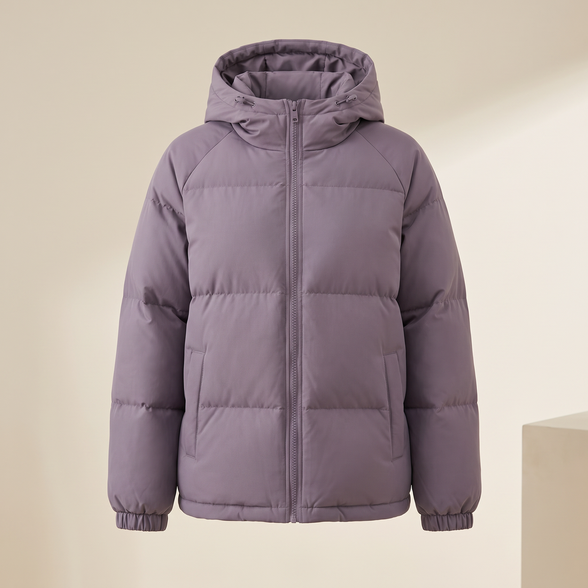 Cappotto donna lungo imbottito nel colore viola