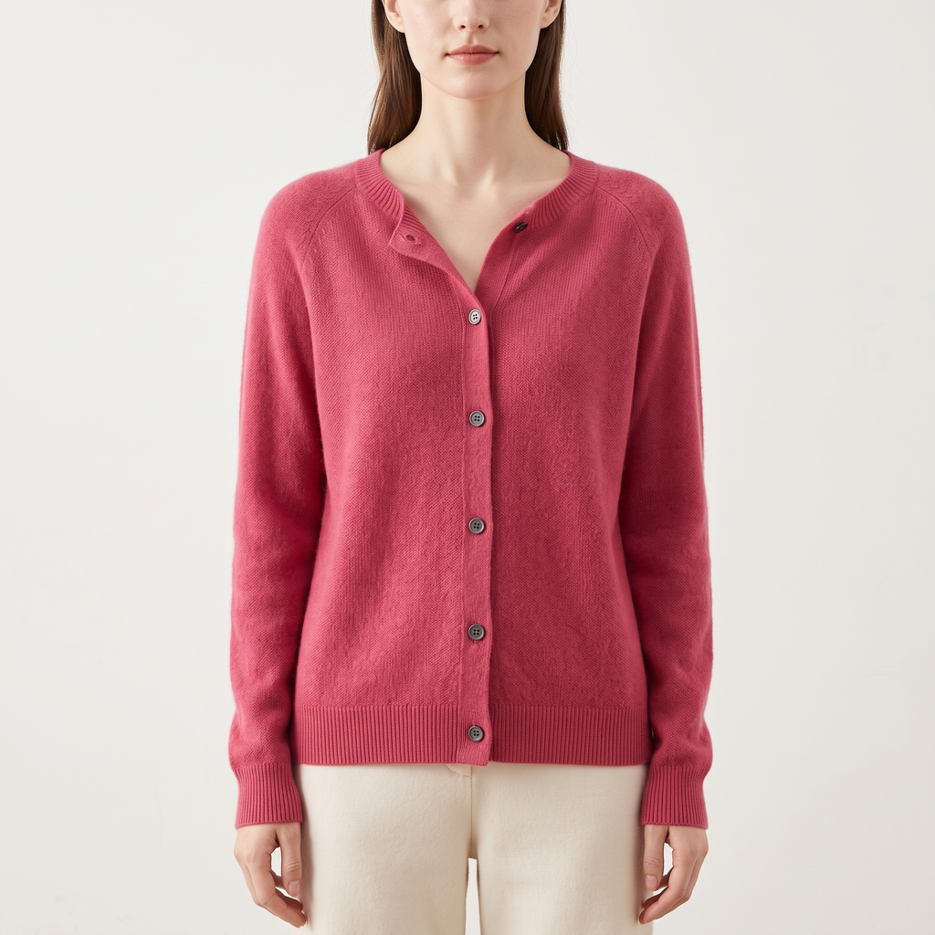 Cardigan donna lungo con bottoni, vista frontale