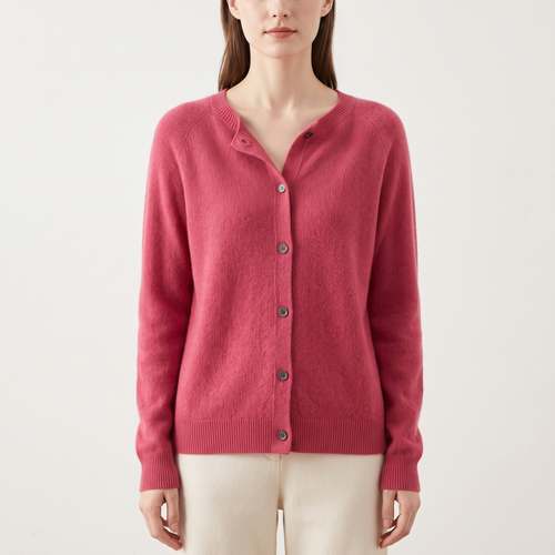 Cardigan donna lungo con bottoni, vista frontale