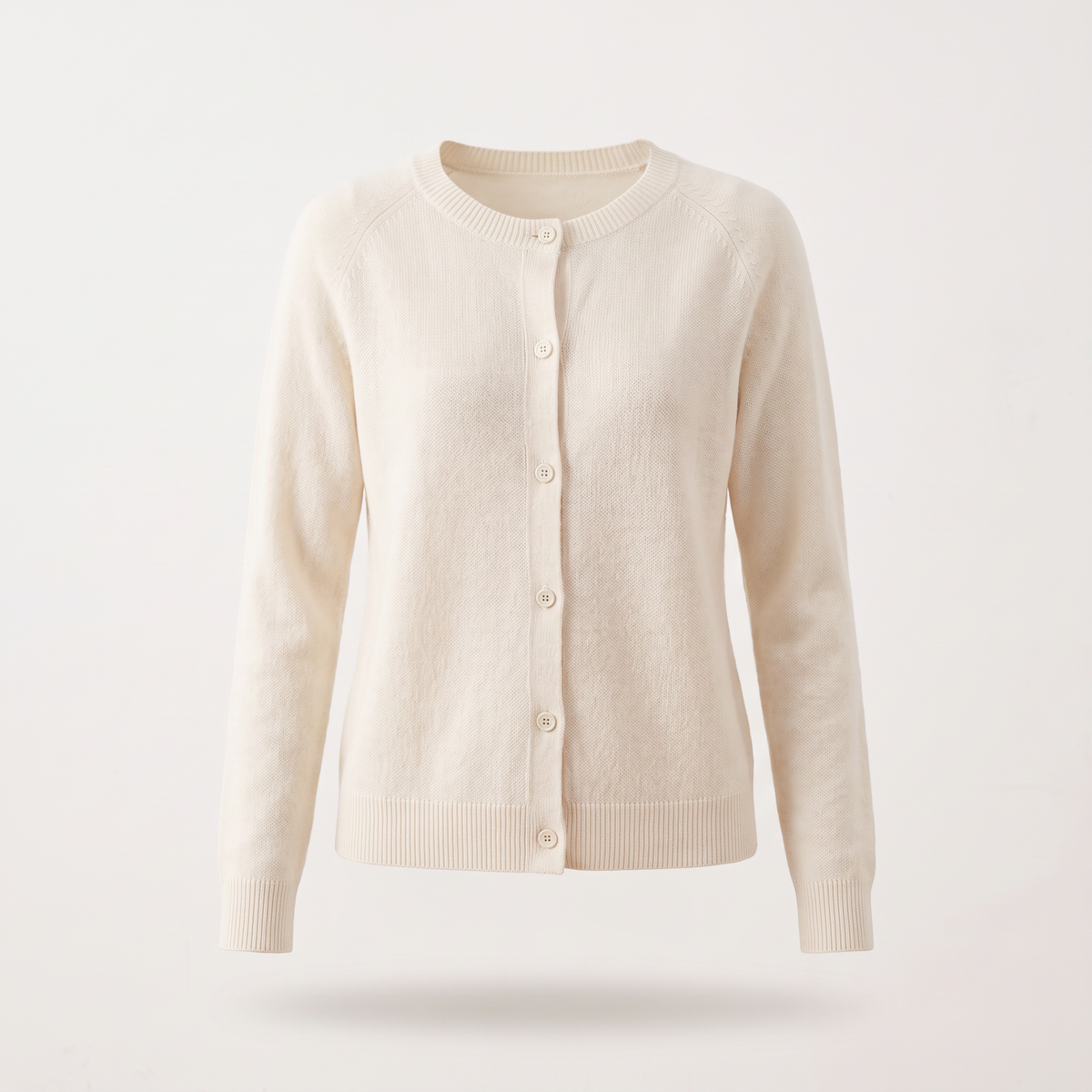 Cardigan donna lungo con bottoni nel colore Bianco