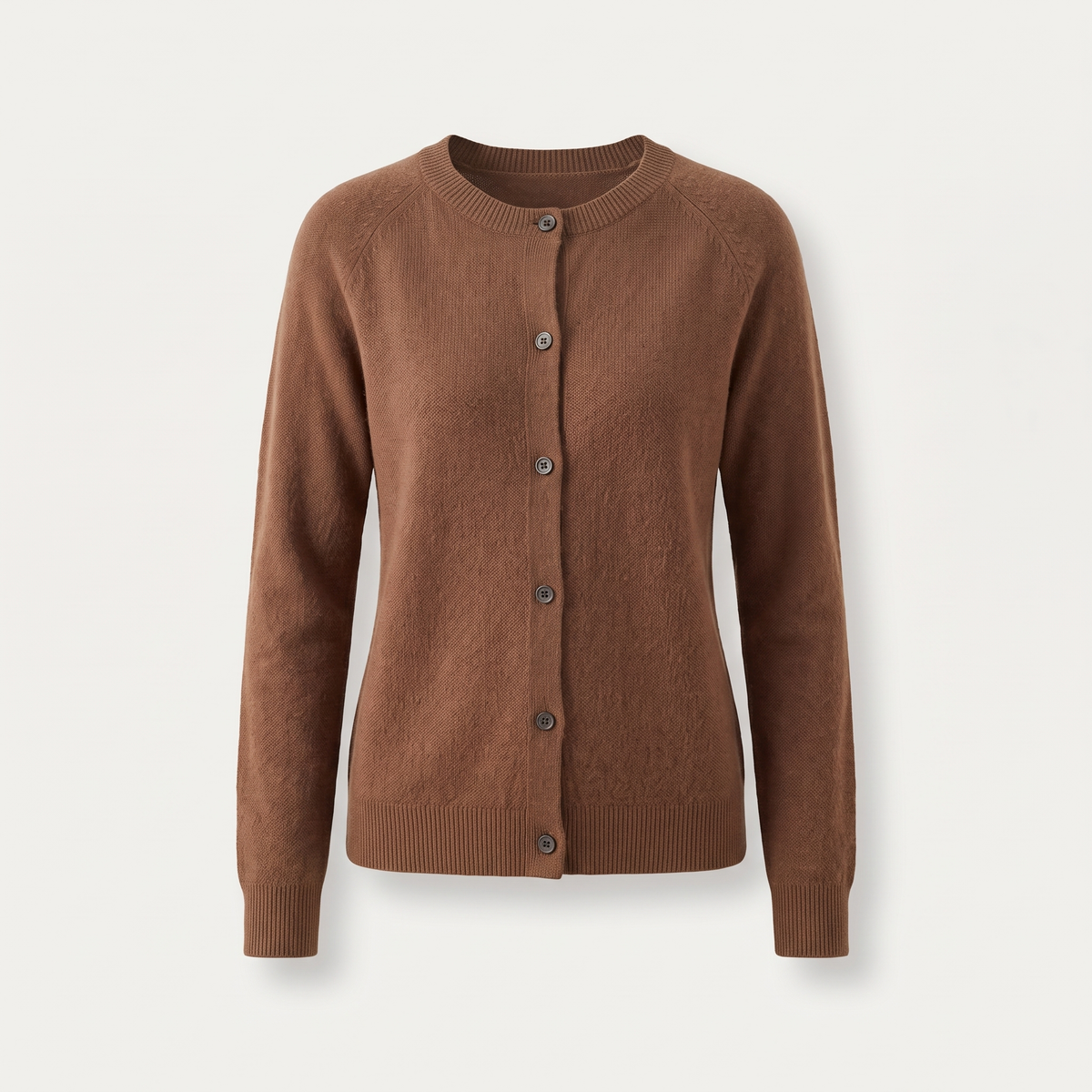 Cardigan donna lungo con bottoni nel colore Marrone