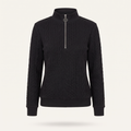 Maglione donna collo alto a trecce nel colore Nero