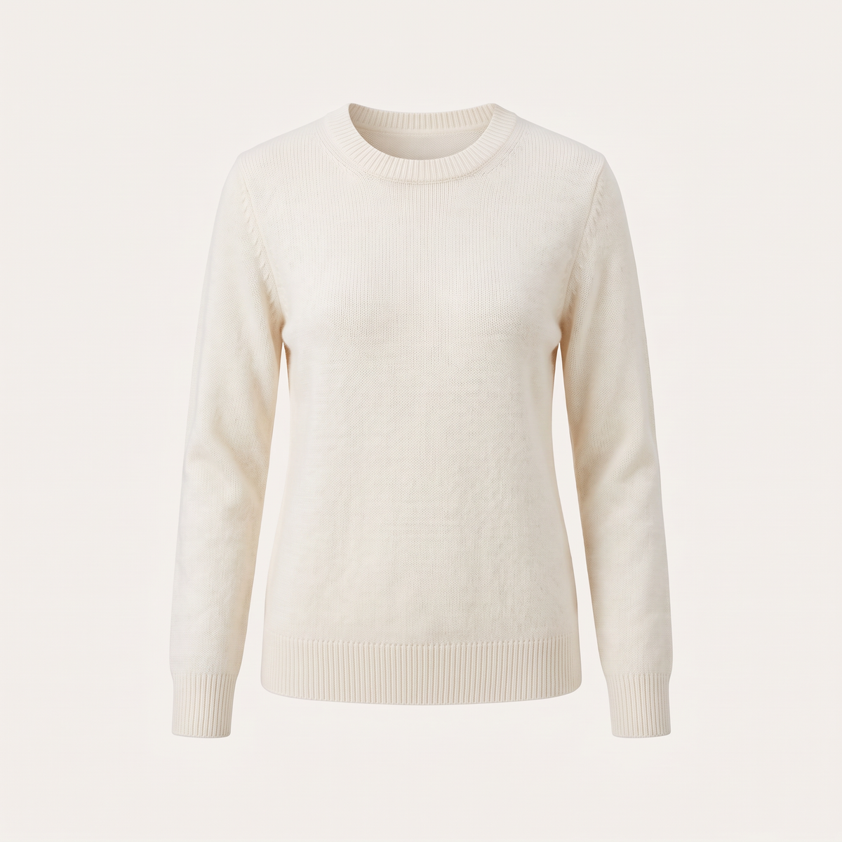 Maglione donna girocollo nel colore Bianco